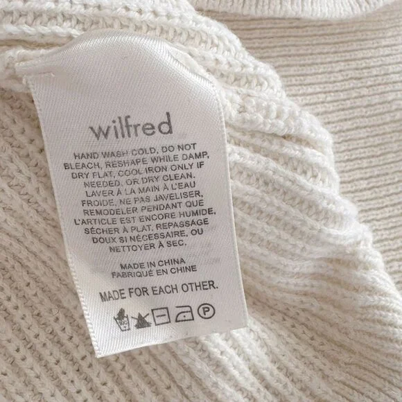 Aritzia Wilfred Crew Neck Rib Knit Oversized Sweater - Picture 7 of 7